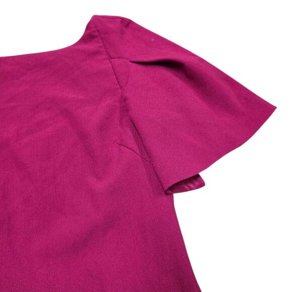 Trina Turk Fuchsia Mini Madame Butterfly Shift Dress 2 - Picture 3 of 5